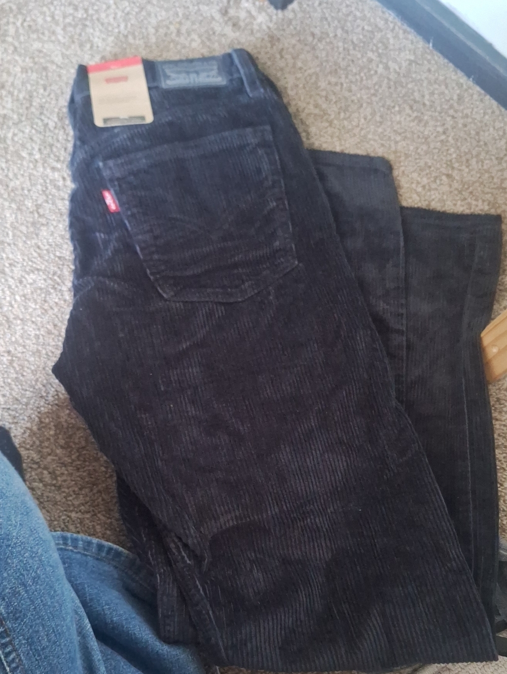 Levi's Black Corduroy Relaxed-Fit Jeans